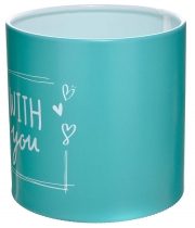 Коробка для квітів пластикова WITH YOU бірюза 140/140
