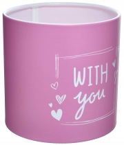 Коробка для квітів пластикова WITH YOU блідо-рожева 140/140