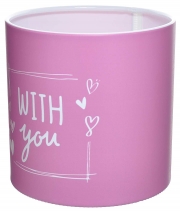 Коробка для квітів пластикова WITH YOU блідо-рожева 140/140