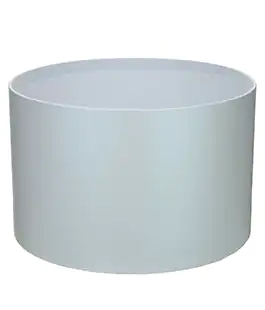 Коробка круглая для цветов белая из бумаги 220/140 без крышки