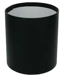 Коробка круглая для цветов черная из бумаги 160/180 без крышки