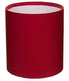 Коробка круглая для цветов красная из бумаги 160/180 без крышки