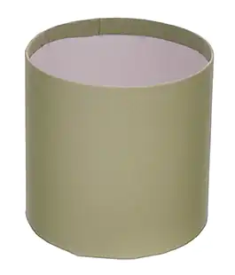 Коробка круглая для цветов светлая оливка из бумаги 100/100 без крышки