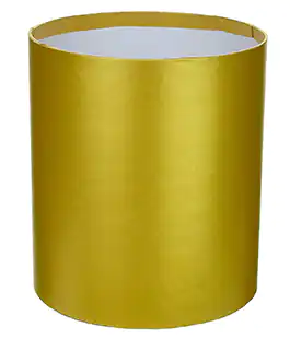 Коробка круглая для цветов золотистая из картона 160/180 без крышки