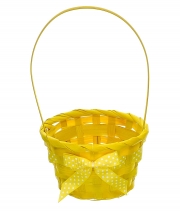Изображение товара Корзина декоративная YF014278 средняя желтая