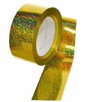 Изображение товара Лента полипропиленовая лазерная золотая Shax 50мм