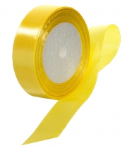Изображение товара Атласная лента светло-желтая 25 мм А015