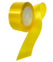 Лента атласная св. желтая 38 мм А015