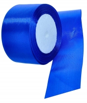 Изображение товара Атласная лента синяя 50 мм А040