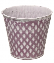 Кашпо декоративное SQ50274-4E овальное фиолетово-белое