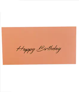 Конверт для денег с тиснением &laquo;Happy birthday&raquo; персик