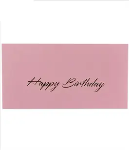 Конверт для денег с тиснением &laquo;Happy birthday&raquo; розовый