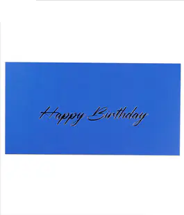 Конверт для денег с тиснением &laquo;Happy birthday&raquo; синый
