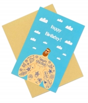 Изображение товара Поздравительная открытка с конвертом Happy Birthday!