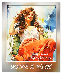 Изображение Мини открытка «Make a wish» 11598 10шт.