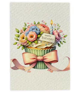 Мини открытки &laquo;Happy birthday!&raquo; ЛМ-ЗУМ-04