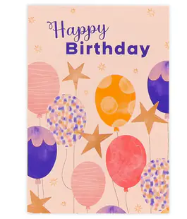 Мини открытки &laquo;Happy birthday!&raquo; ЛМ-ЗУМ-05