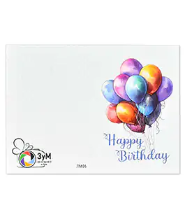Мини открытки &laquo;Happy birthday!&raquo; ЛМ-ЗУМ-06
