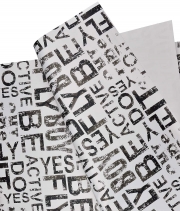 Изображение товара Пленка в листах для цветов «WordArt» черная 20шт.