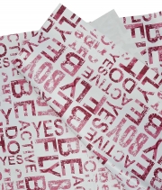 Изображение товара Пленка в листах для цветов «WordArt» бордо 20шт.