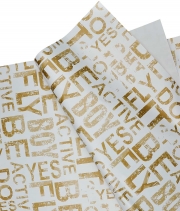 Изображение товара Пленка в листах для цветов «WordArt» золотая 20шт.