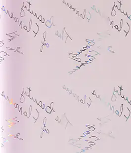 Калька для квітів Holographic рожева з написами