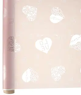 Изображение Корейська матова калька для квітів з малюнком Серце Love Капучино