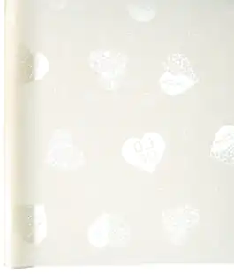 Изображение Корейська матова калька для квітів з малюнком Серце Love Крем