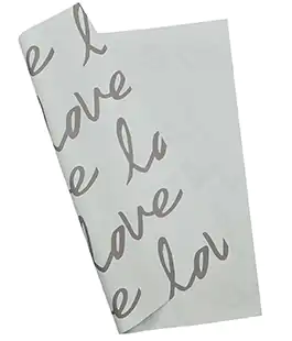 Изображение Плівка для квітів Big LOVE біла у листах