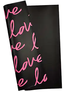 Плівка для квітів Big LOVE чорна у листах