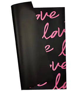 Плівка для квітів Big LOVE чорна у листах