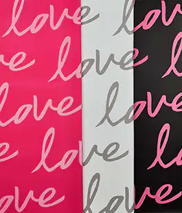 Плівка для квітів Big LOVE рожева Барбі у листах