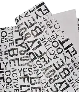 Пленка в листах для цветов &laquo;WordArt&raquo; черная 20шт.