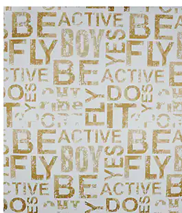 Пленка в листах для цветов &laquo;WordArt&raquo; золотая 20шт.