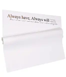 Пленка в листах для цветов белая &laquo;Always have...&raquo; розовое золото 15 шт.