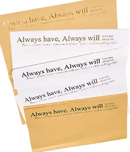 Пленка в листах для цветов белая &laquo;Always have...&raquo; золото 15 шт.
