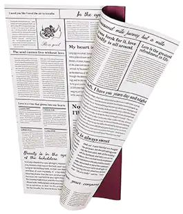Плівка в листі для квітів бордо &ldquo;Newslet&rdquo; 20 шт.