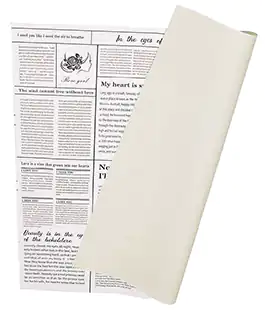 Изображение Пленка в листьях для цветов молочная “Newslet” 20 шт.