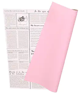 Пленка в листьях для цветов розовая &ldquo;Newslet&rdquo; 20 шт.
