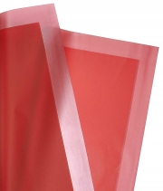 Плёнка в листах для цветов красная «Кант широкий перламутр» 20 шт. 