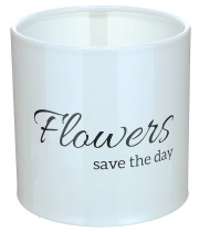 Изображение товара Коробка для квітів пластикова Save the day біла 100/100