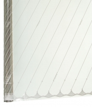 Изображение товара Плівка для квітів прозора з малюнком Смуга біла з каймою 708