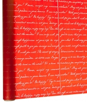 Изображение товара Калька для цветов матовая красная французское письмо