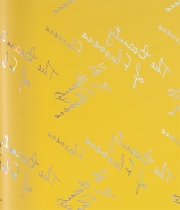 Изображение товара Калька для цветов Holographic солнечный желтый с надписями