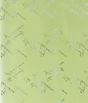Изображение товара Калька для цветов Holographic светлая зеленая с надписями