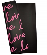 Изображение товара Пленка для цветов Big LOVE черная в листах