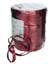Изображение товара Рафия флористическая для упаковки подарков и цветов красная металлик
