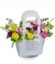 Сумка для цветов Fresh Flower белая