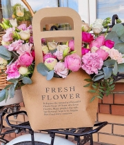Сумка для цветов Fresh Flower краф большая