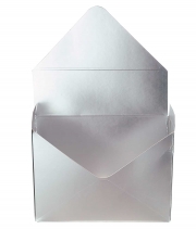 Коробка конверт метал серебро